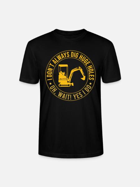 Retro Bagger Spruch Baggerfahrer Baustelle - Stanley/Stella Unisex Bio-T-Shirt CRAFTER - Schwarz
