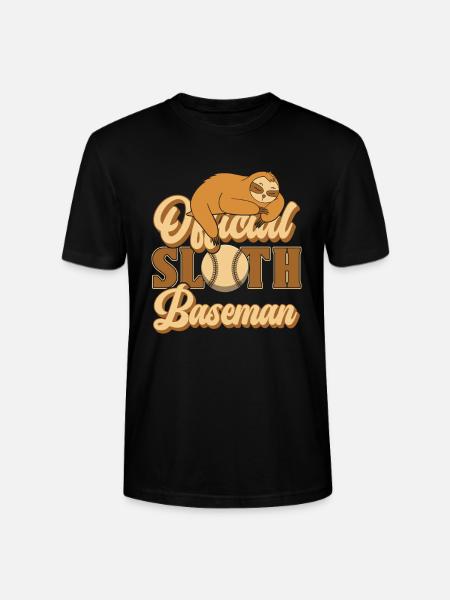 Sloth Sloth Baseball - Stanley/Stella CRAFTER Unisex Organic T-Shirt - black