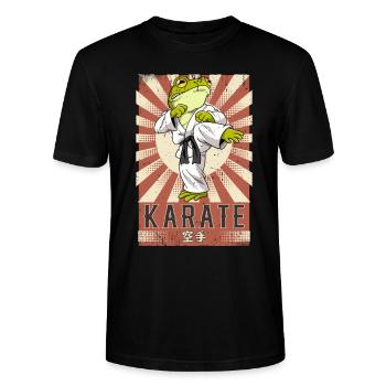 Karate - Stanley/Stella Unisex Bio-T-Shirt CRAFTER - Schwarz - Vorne - Alina (178cm) & Michal (187cm)