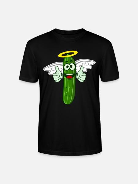 Gurke Engel Gurken - Stanley/Stella Unisex Bio-T-Shirt CRAFTER - Schwarz