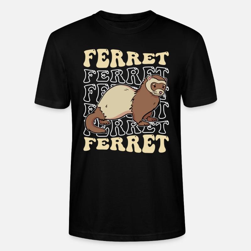 Frettchen Iltis - Stanley/Stella Unisex Bio-T-Shirt CRAFTER - Schwarz