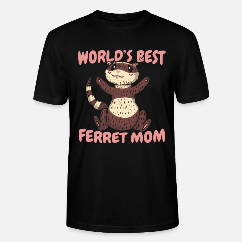 Frettchen Iltis Mutter - Stanley/Stella Unisex Bio-T-Shirt CRAFTER - Schwarz