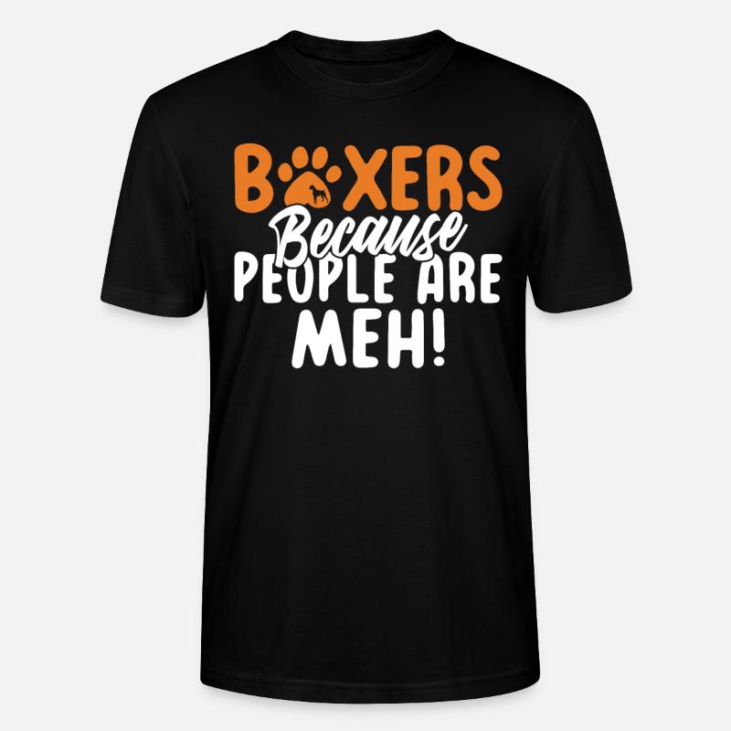 Boxer Hund Geschenke - Stanley/Stella Unisex Bio-T-Shirt CRAFTER - Schwarz