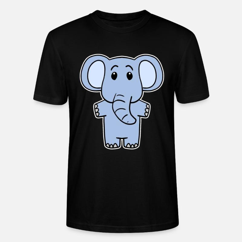Mignon petit éléphant - T-shirt bio CRAFTER Stanley Stella Unisexe - noir