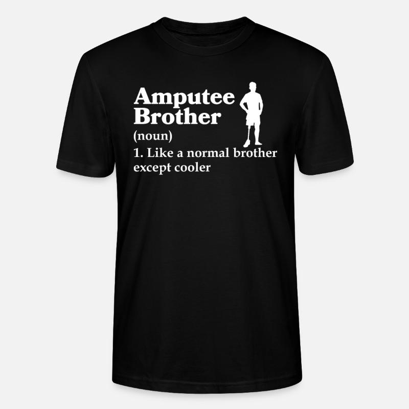 Amputiertes Bein Prothese Geschenk - Stanley/Stella Unisex Bio-T-Shirt CRAFTER - Schwarz