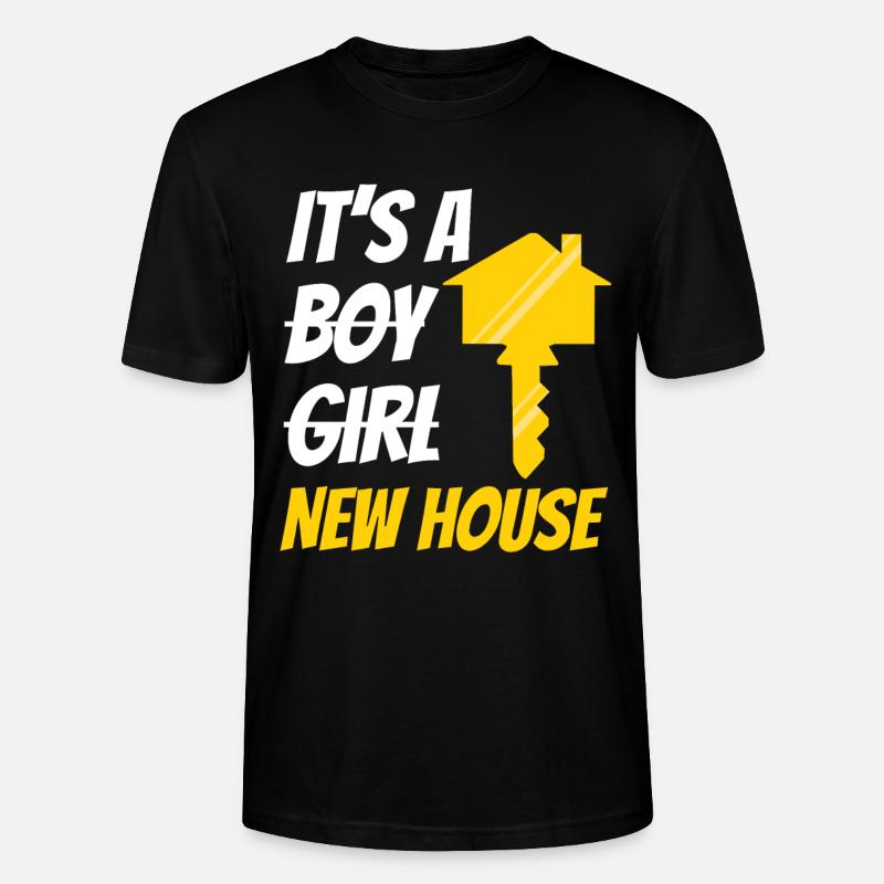 It's A New House - Stanley/Stella Unisex Bio-T-Shirt CRAFTER - Schwarz