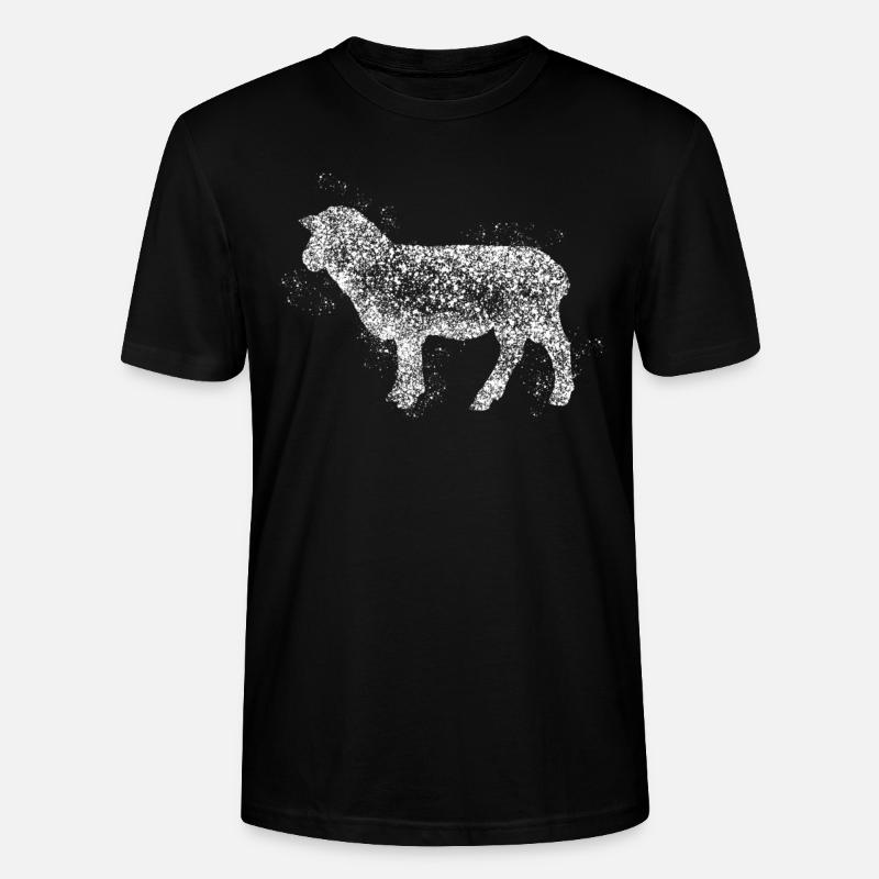 Schaf Schafe Regentropfen Schäfchen - Stanley/Stella Unisex Bio-T-Shirt CRAFTER - Schwarz