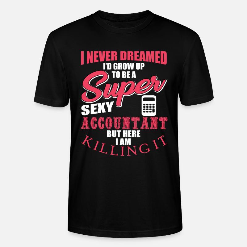 Drôle de comptable amusant - T-shirt bio CRAFTER Stanley Stella Unisexe - noir