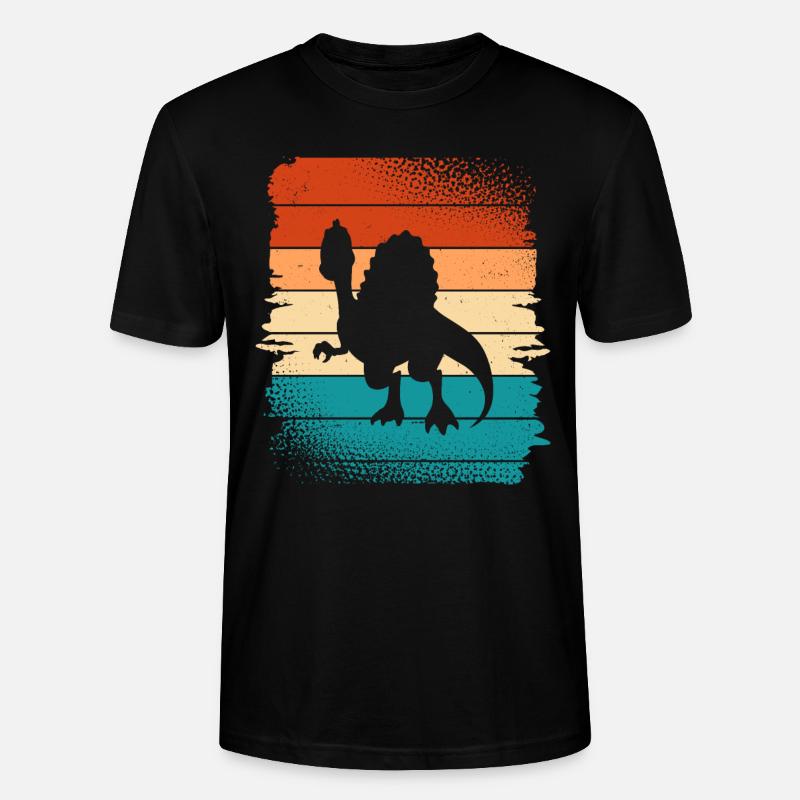 Dino Dinosaurier - Stanley/Stella Unisex Bio-T-Shirt CRAFTER - Schwarz