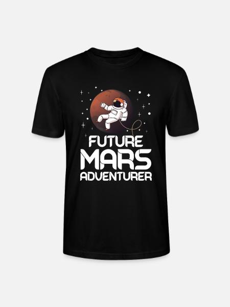 Future Mars Adventurer Astronaut Planet - Stanley/Stella CRAFTER Unisex Organic T-Shirt - black