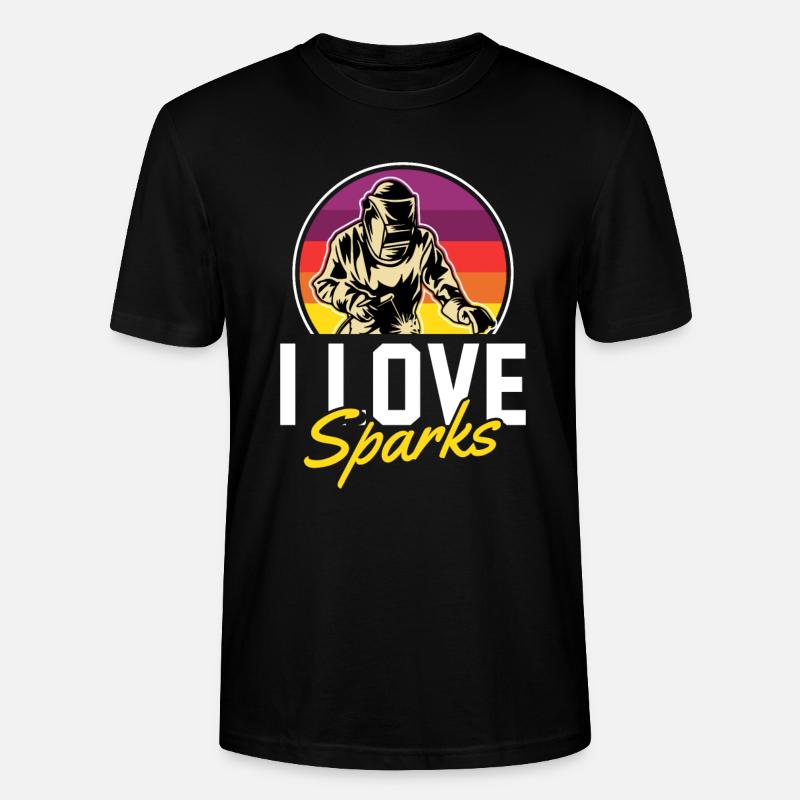 Soudeurs, ajusteurs, étincelles - T-shirt bio CRAFTER Stanley Stella Unisexe - noir