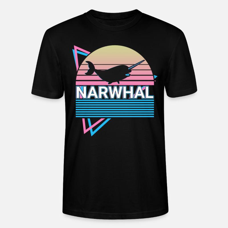 Narval Rétro - T-shirt bio CRAFTER Stanley Stella Unisexe - noir