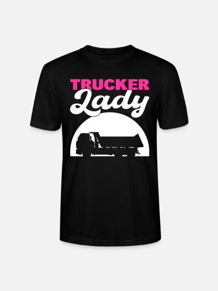 Trucker Lady Driver - Stanley/Stella CRAFTER Unisex Organic T-Shirt - black