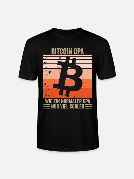 Bitcoin Opa - Stanley/Stella Unisex Bio-T-Shirt CRAFTER - Schwarz