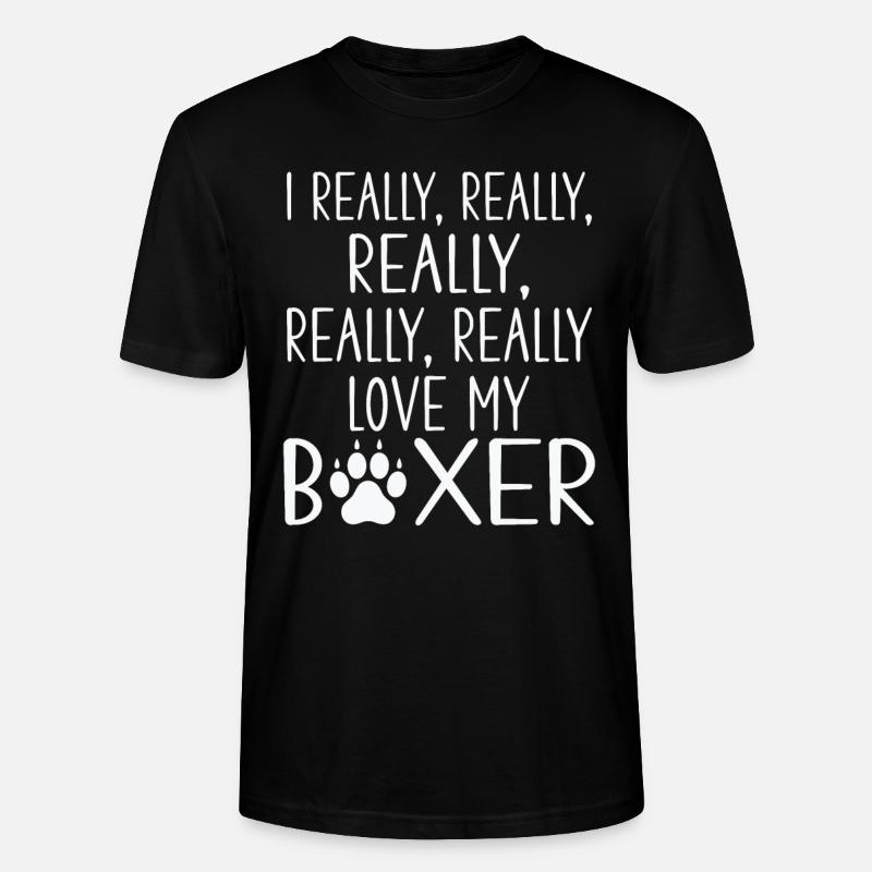 Boxer Hund Geschenke - Stanley/Stella Unisex Bio-T-Shirt CRAFTER - Schwarz