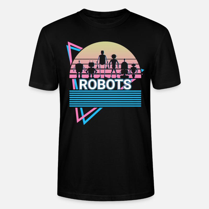 Roboter Robotik Retro - Stanley/Stella Unisex Bio-T-Shirt CRAFTER - Schwarz