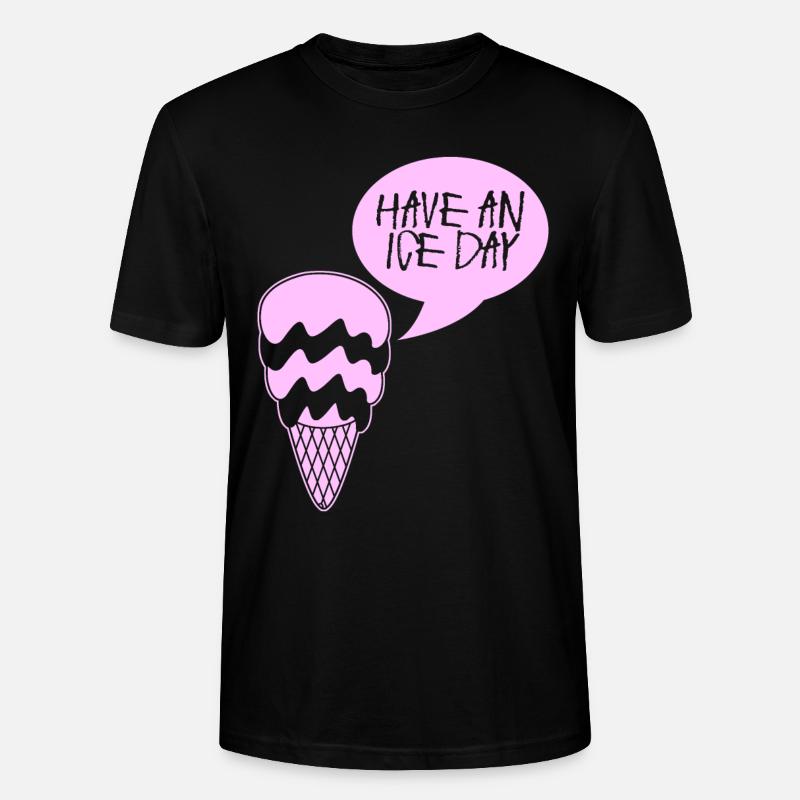Eis Eisbecher Eiscreme - Stanley/Stella Unisex Bio-T-Shirt CRAFTER - Schwarz