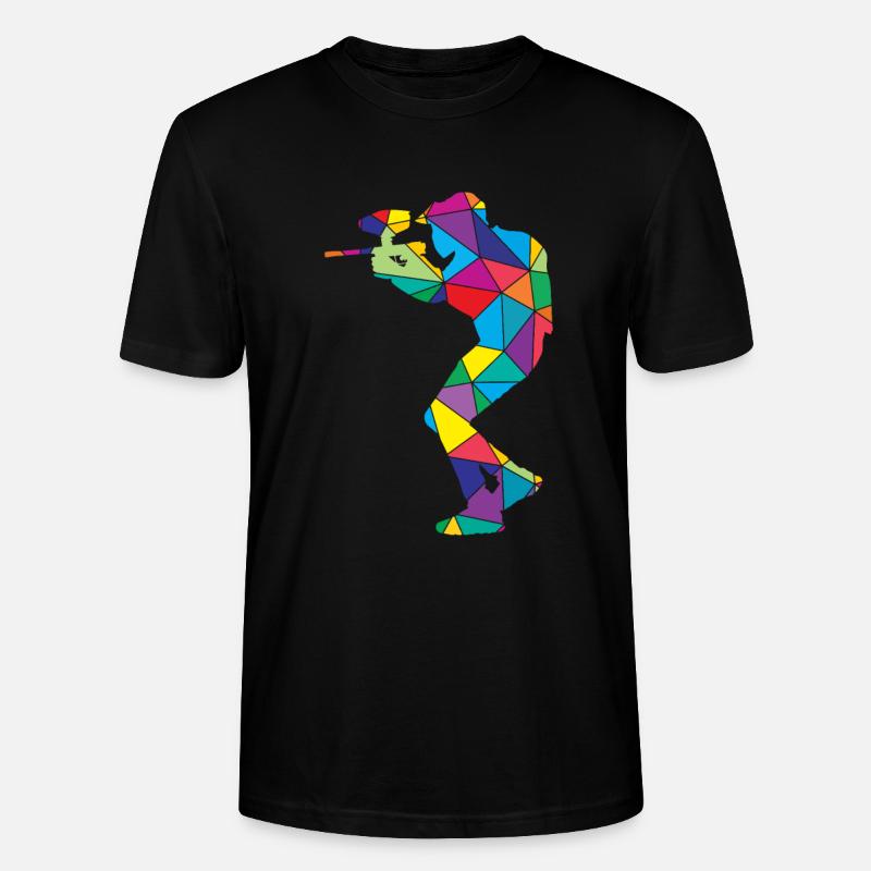 Low Poly Shooting Polygon Paintball - T-shirt bio CRAFTER Stanley Stella Unisexe - noir