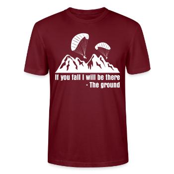 Gleitschirm Paragliding Paraglider - Stanley/Stella Unisex Bio-T-Shirt CRAFTER - Burgunderrot - Vorne - Alina (178cm) & Michal (187cm)