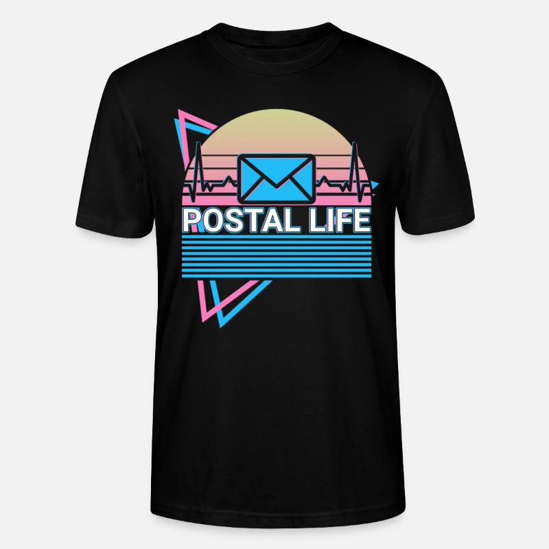 Postleben Postbeamter Retro - T-shirt bio CRAFTER Stanley Stella Unisexe - noir