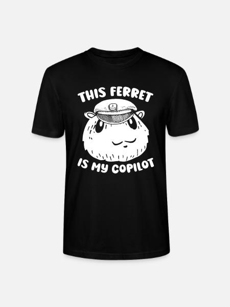 Ferret polecat - Stanley/Stella CRAFTER Unisex Organic T-Shirt - black