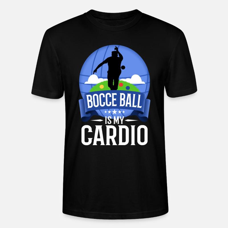 Bocce is my cardio - Stanley/Stella Unisex Bio-T-Shirt CRAFTER - Schwarz