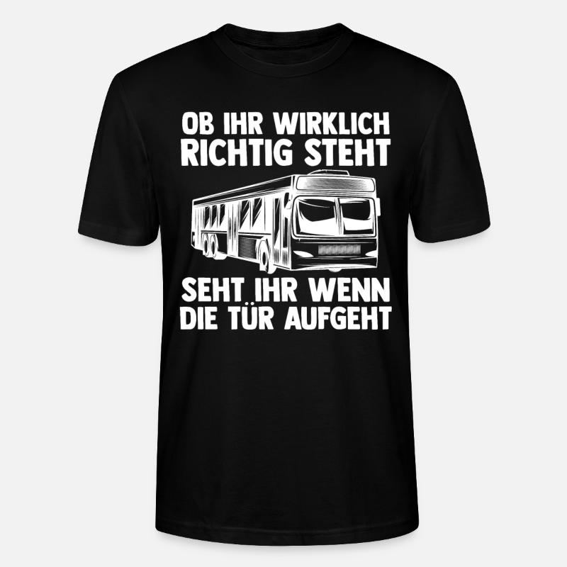 Bus Busfahrer - Stanley/Stella Unisex Bio-T-Shirt CRAFTER - Schwarz
