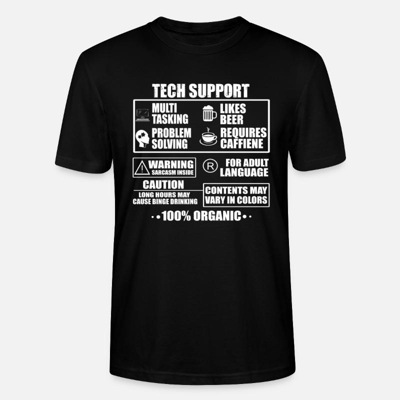 Tech Support - Stanley/Stella Unisex Bio-T-Shirt CRAFTER - Schwarz