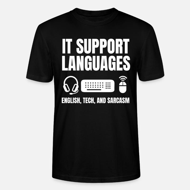 Sarkastisches IT Support Outfit - Stanley/Stella Unisex Bio-T-Shirt CRAFTER - Schwarz