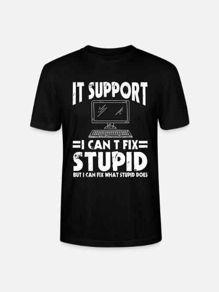 Ironisk IT-support Computer Gave - Stanley Stella CRAFTER unisex økologisk-T-shirt - sort