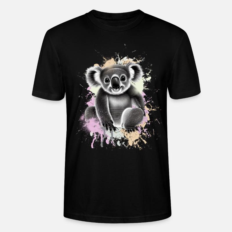 Koala - T-shirt bio CRAFTER Stanley Stella Unisexe - noir