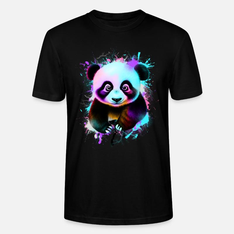 Panda - Stanley/Stella Unisex Bio-T-Shirt CRAFTER - Schwarz