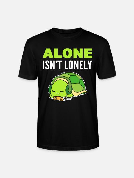 Turtle introvert music lover - Stanley/Stella CRAFTER Unisex Organic T-Shirt - black