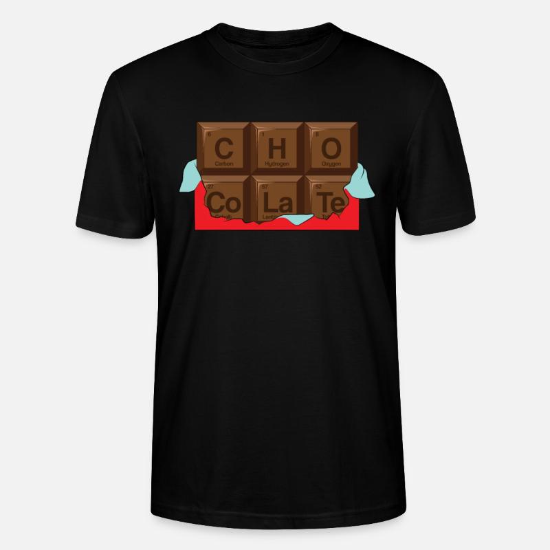 Tableau périodique du chocolat - T-shirt bio CRAFTER Stanley Stella Unisexe - noir