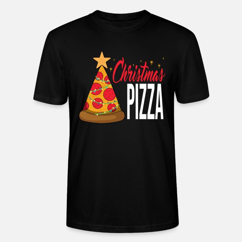 Pizza de Noël - T-shirt bio CRAFTER Stanley Stella Unisexe - noir