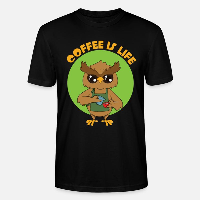 Le café, c’est la vie - T-shirt bio CRAFTER Stanley Stella Unisexe - noir
