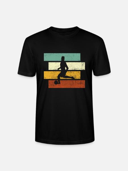 Fußball Retro - Stanley/Stella Unisex Bio-T-Shirt CRAFTER - Schwarz