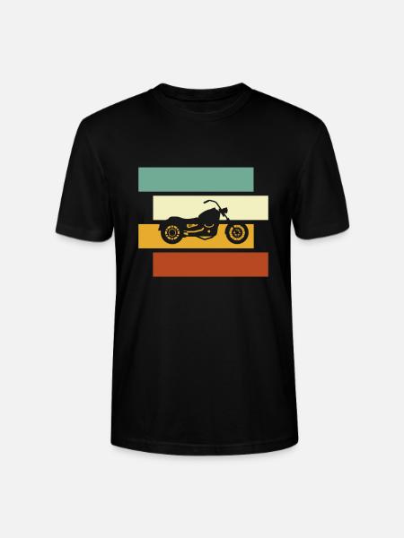 Motorcycle Retro - Stanley/Stella CRAFTER Unisex Organic T-Shirt - black