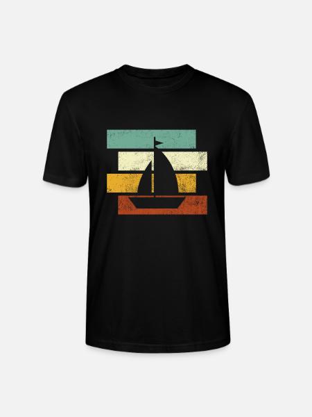 Sailing Retro - Stanley/Stella CRAFTER Unisex Organic T-Shirt - black