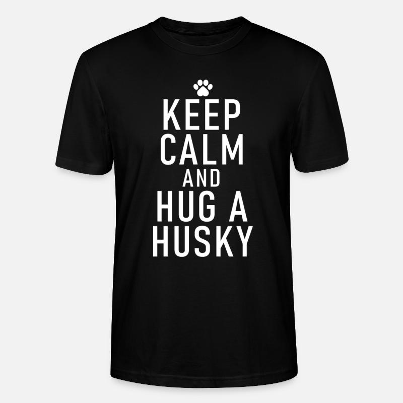 Husky-Hunde-Geschenke - Stanley/Stella Unisex Bio-T-Shirt CRAFTER - Schwarz