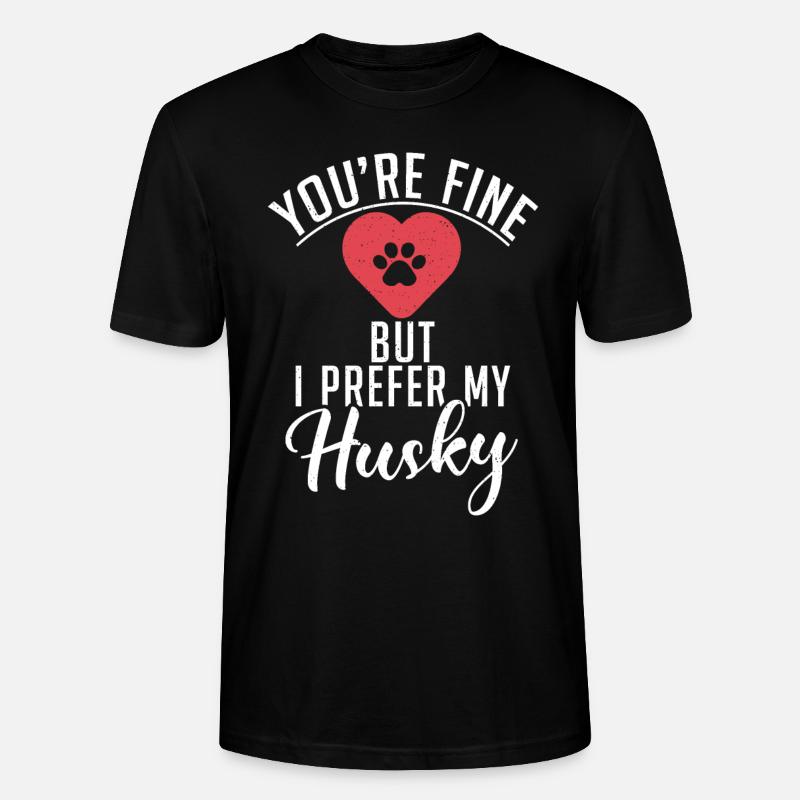 Husky-Hunde-Geschenke - Stanley/Stella Unisex Bio-T-Shirt CRAFTER - Schwarz