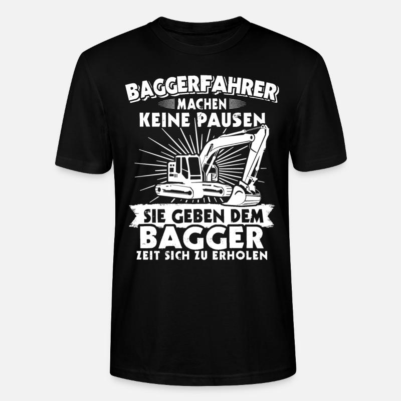 Baggerfuehrer Baggerfahrer - Stanley/Stella Unisex Bio-T-Shirt CRAFTER - Schwarz