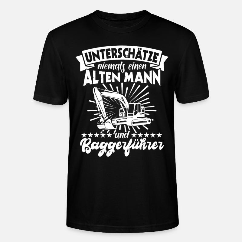 Baggerfahrer Bagger - Stanley/Stella Unisex Bio-T-Shirt CRAFTER - Schwarz