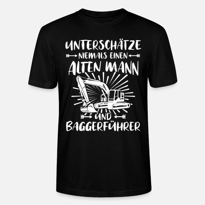 Baggerfuehrer Baggerfahrer - Stanley/Stella Unisex Bio-T-Shirt CRAFTER - Schwarz