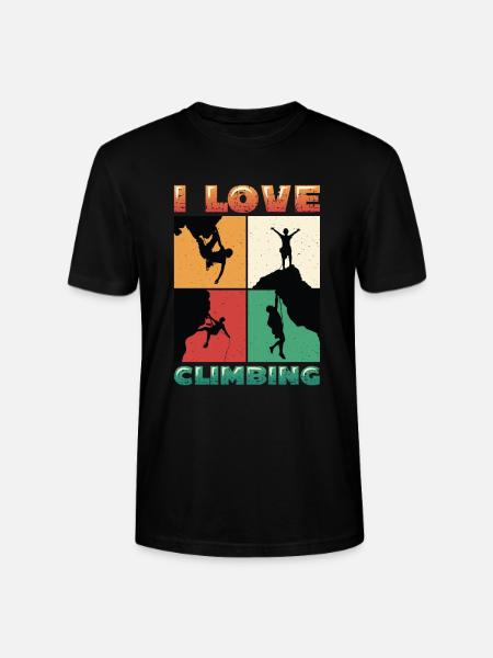Ich Liebe Klettern, Felsklettern - Stanley/Stella Unisex Bio-T-Shirt CRAFTER - Schwarz