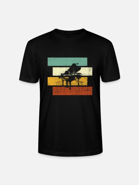 Piano Rétro - T-shirt bio CRAFTER Stanley Stella Unisexe - noir