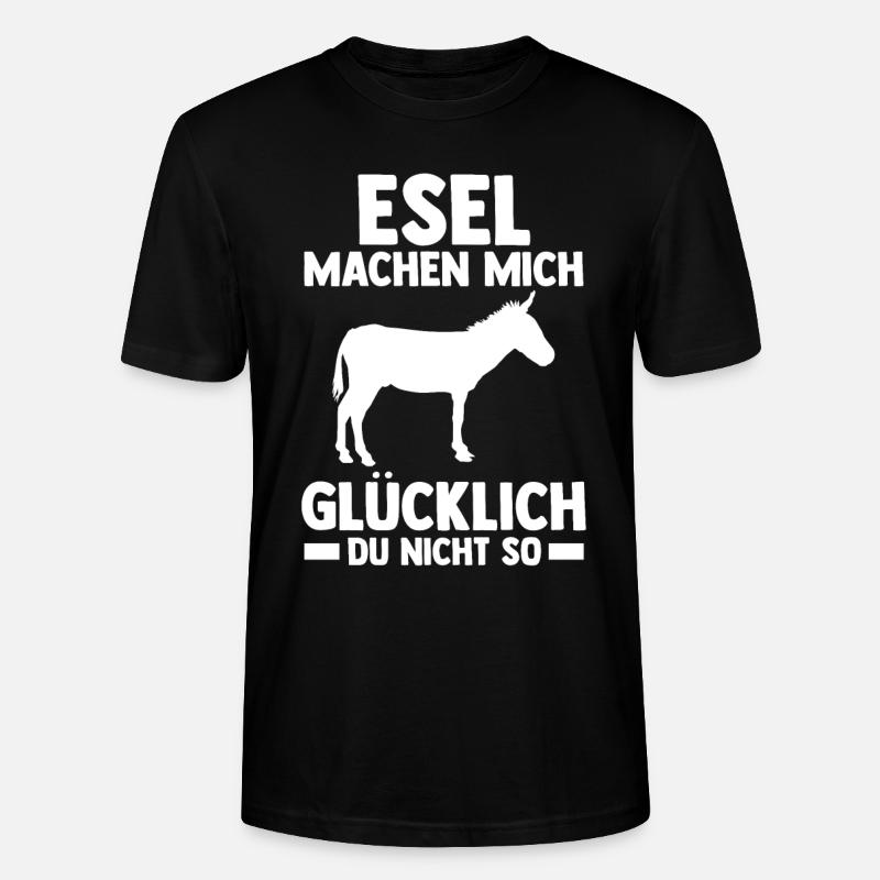 Esel - Stanley/Stella Unisex Bio-T-Shirt CRAFTER - Schwarz