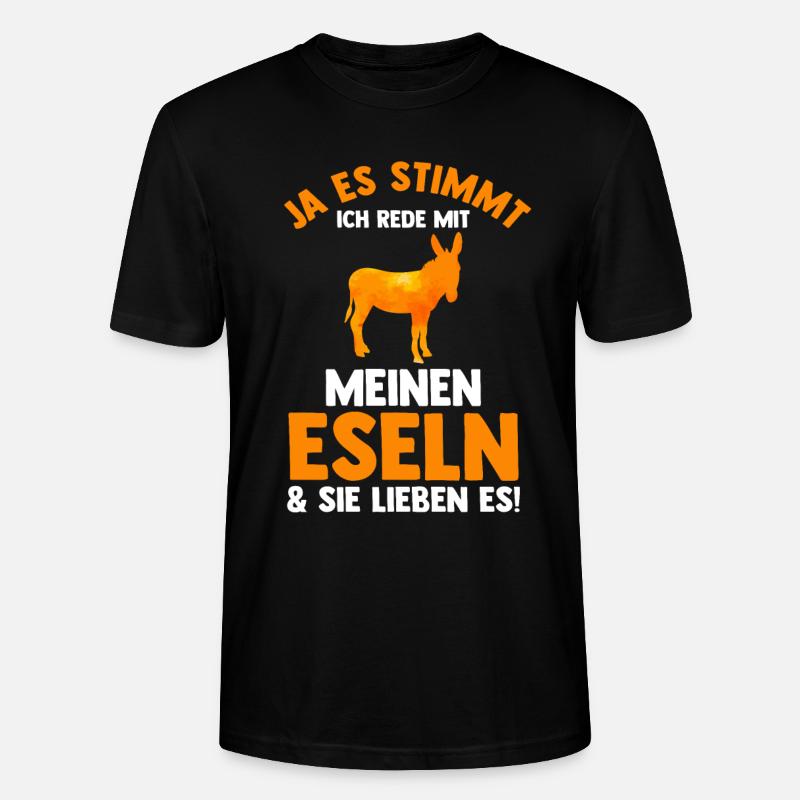 Esel - Stanley/Stella Unisex Bio-T-Shirt CRAFTER - Schwarz