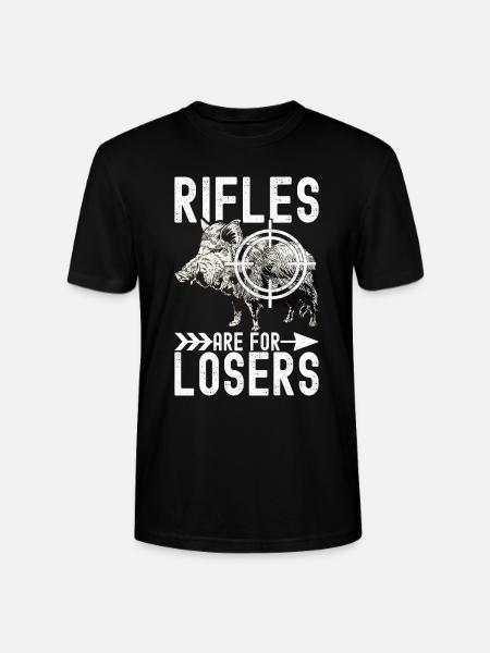 Jäger Wildschwein Jagen - Stanley/Stella Unisex Bio-T-Shirt CRAFTER - Schwarz