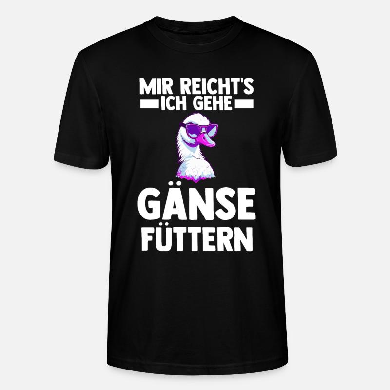 Gans Gänse - Stanley/Stella Unisex Bio-T-Shirt CRAFTER - Schwarz